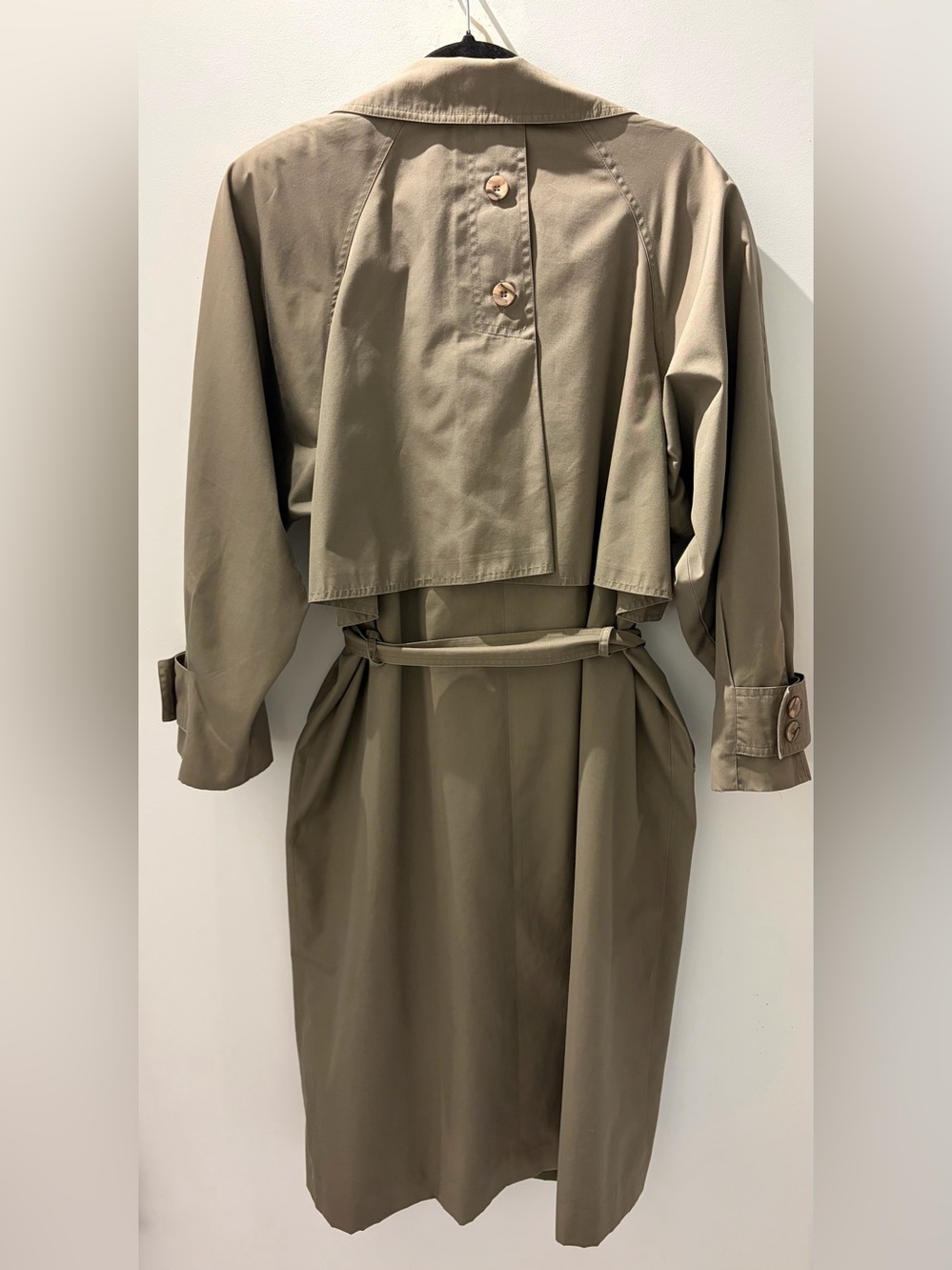 Vintage XXVI Sage Green Trench Coat | Minimalist Double Breasted Duster | 90s - Picture 4 of 4